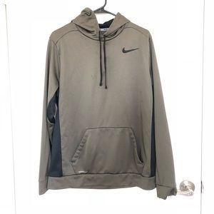 Mens Nike Therma-Fit hoodie color olive size large